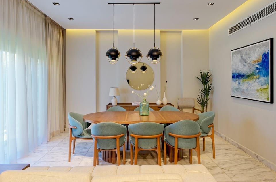 Dining area, air conditioner