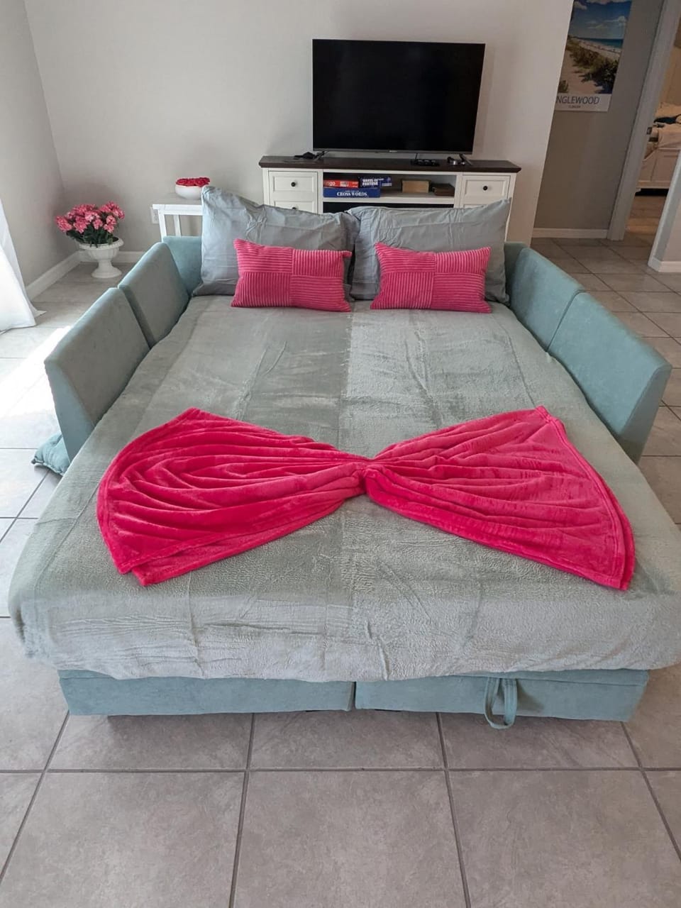 Bed, Living room