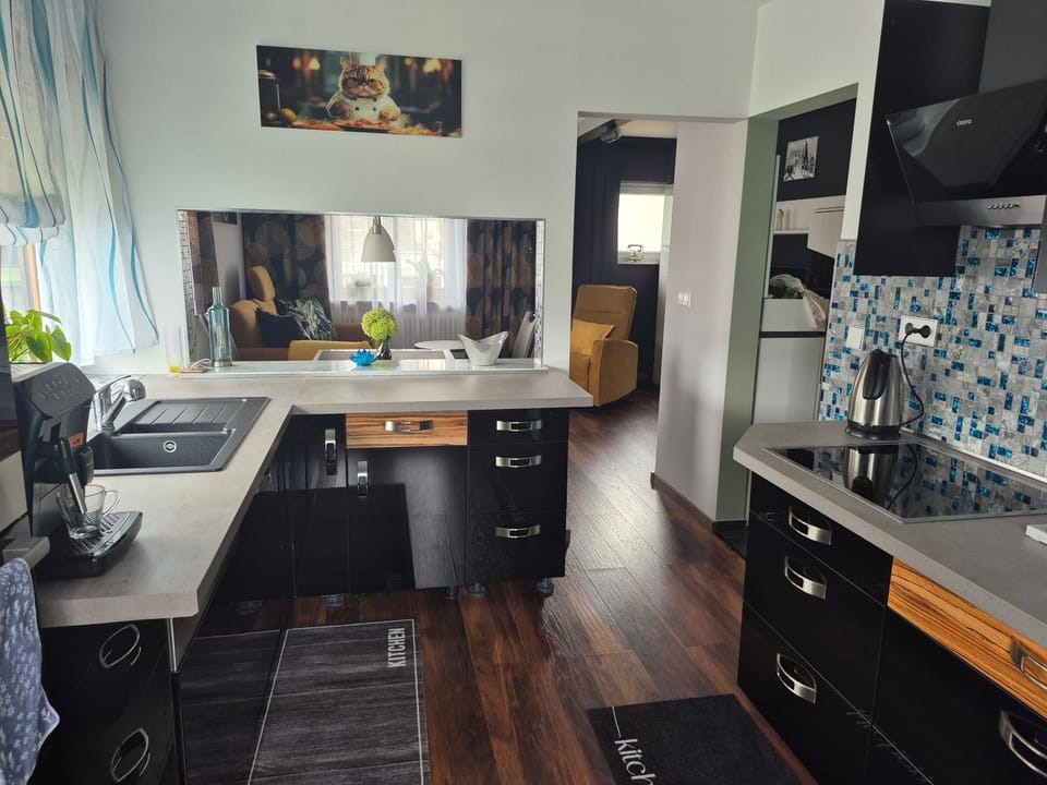 Kitchen or kitchenette, stove, kitchen