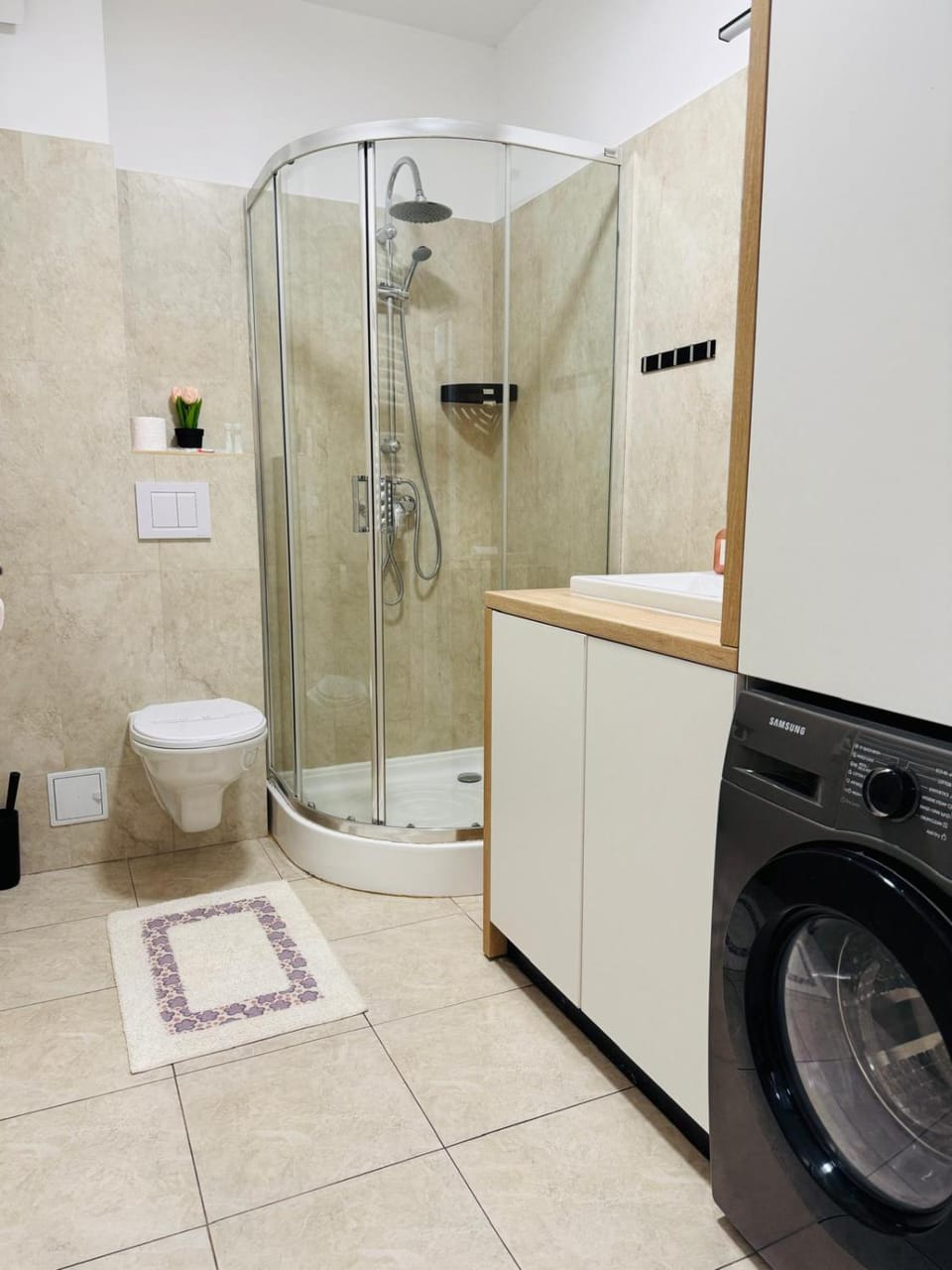 Toilet, Bathroom, washing machine, dryer