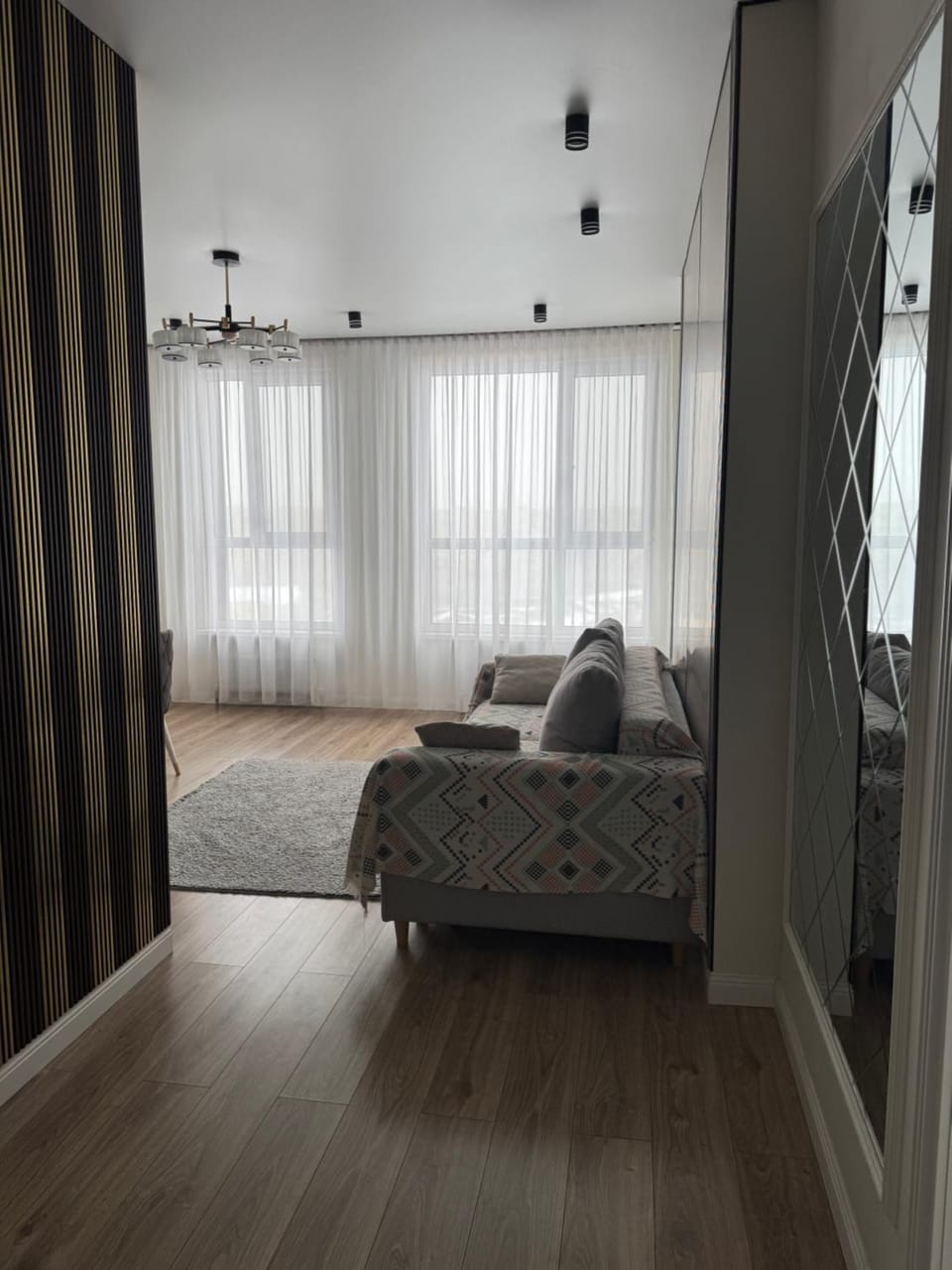 Kitchen or kitchenette, Living room, Dining area