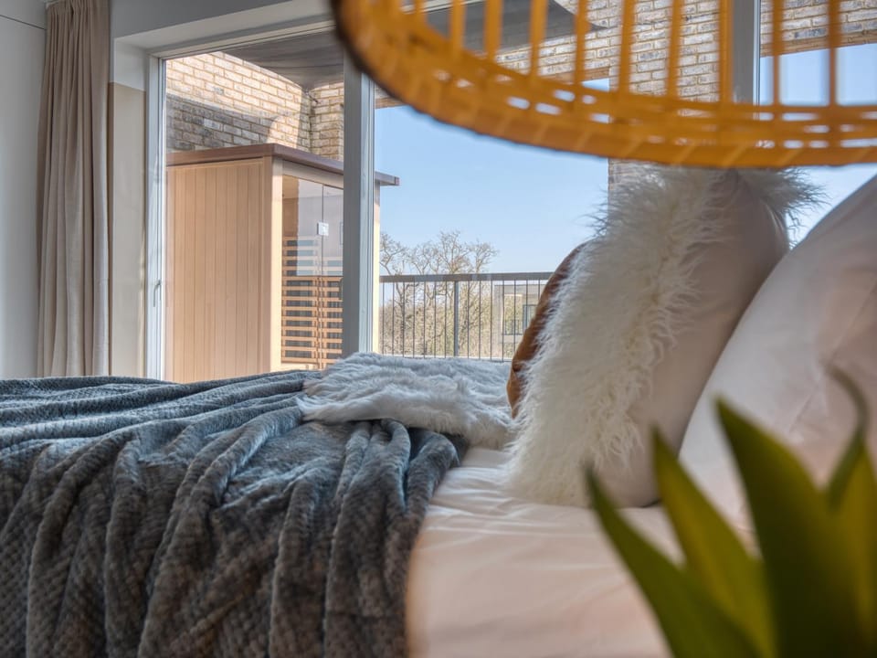 Bed, Sauna, View (from property/room), Balcony/Terrace, Bedroom