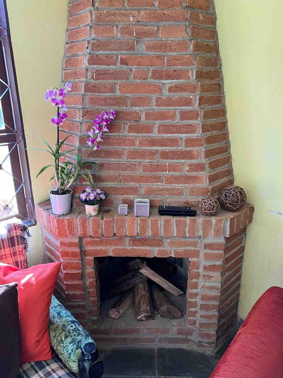 Living room, fireplace