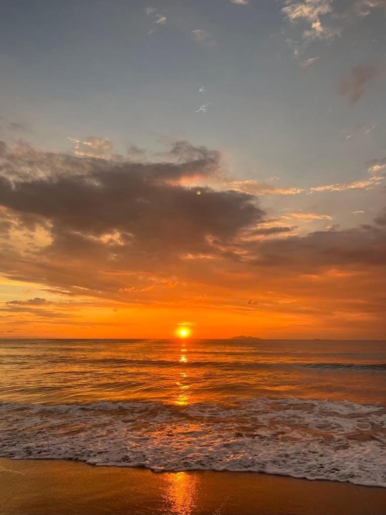 Beach, Sea view, Sunset