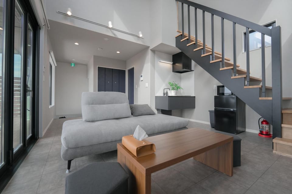 Kitchen or kitchenette, Living room, Seating area, furniture