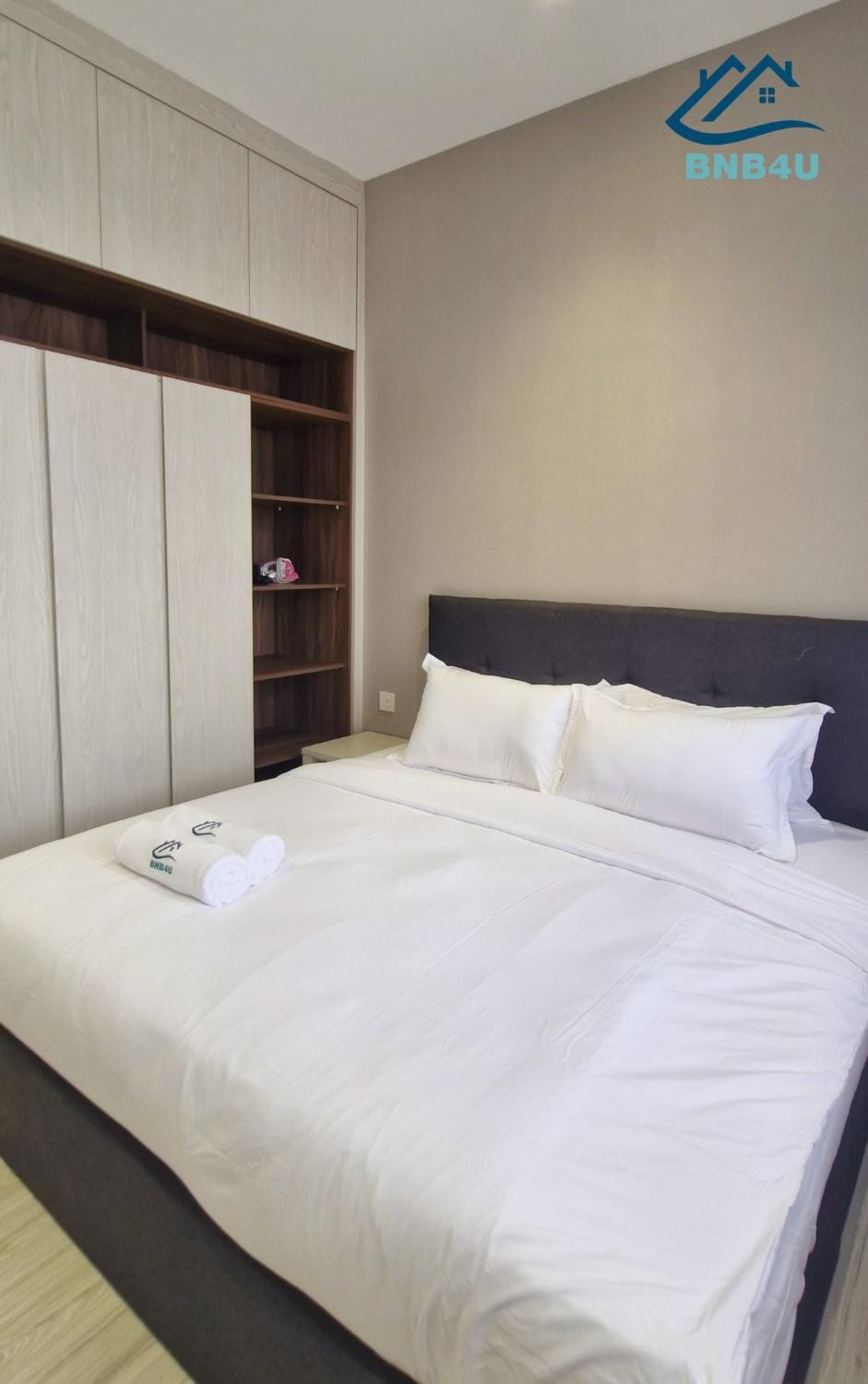 Bed, Photo of the whole room, Bedroom, towels, wardrobe