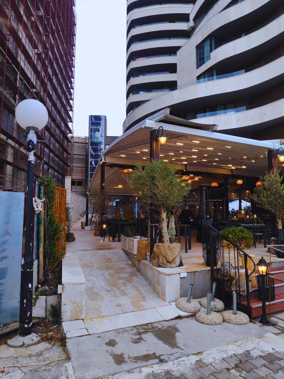 Property building, elevator