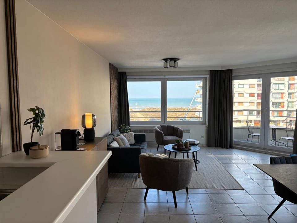 Living room, Seating area, Sea view