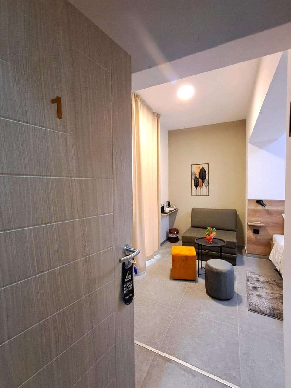 Bed, Living room, Seating area, Bedroom