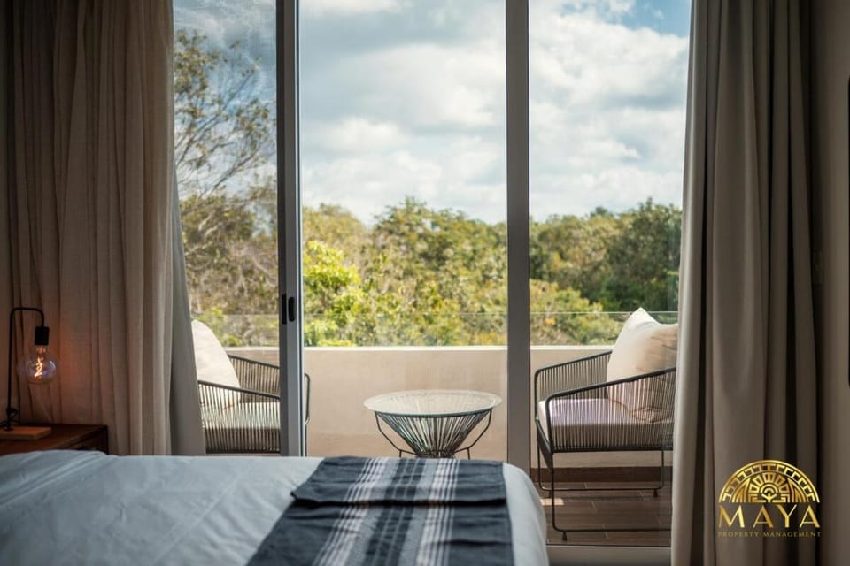 NHOA 312B Lux 1BR Condo Top Jungle View Aldea Zama Apartment in Tulum