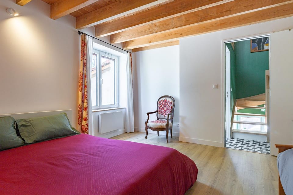 Property building, Living room, Bedroom