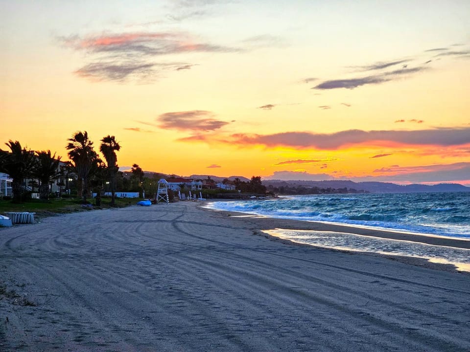 Nearby landmark, Natural landscape, Beach, Sea view, Sunset