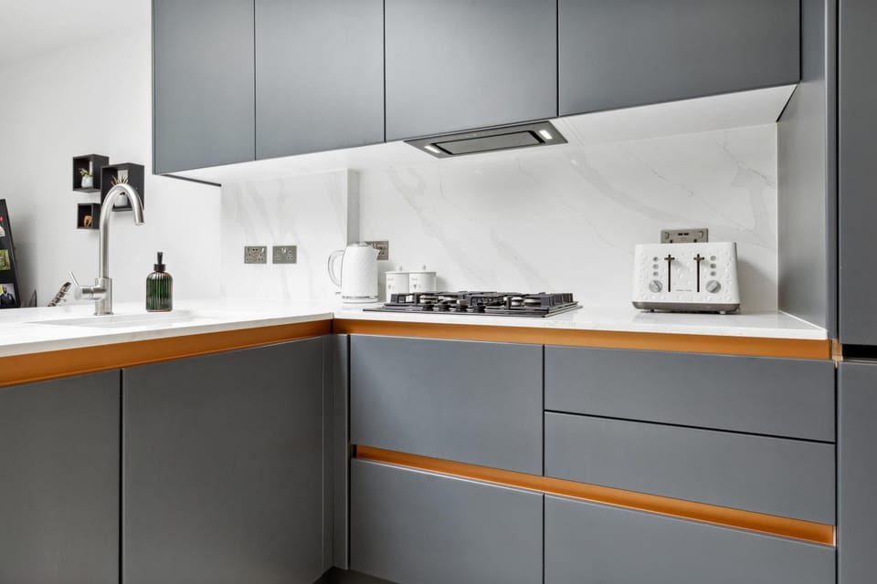 Kitchen or kitchenette, toaster