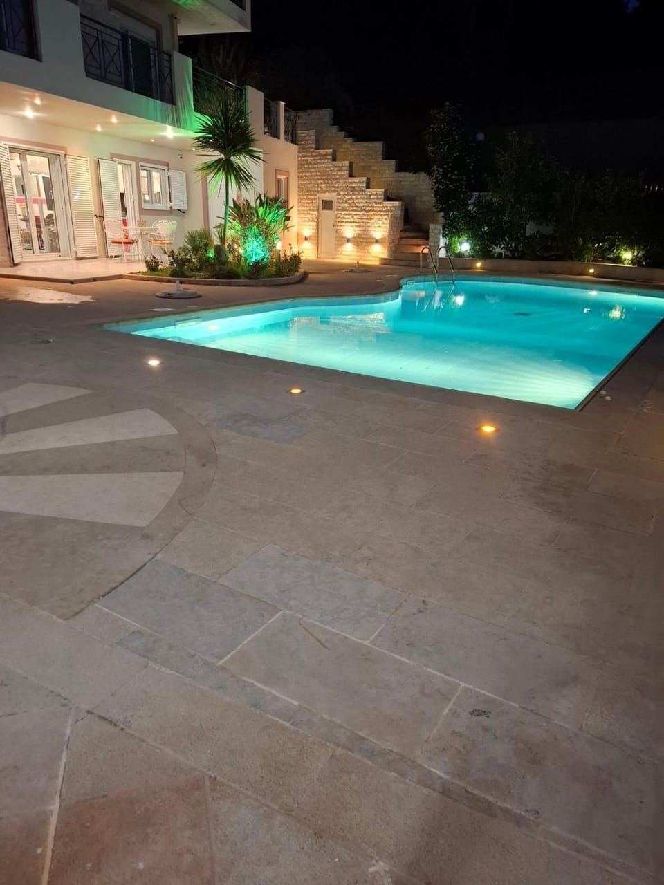 Night, Swimming pool, Swimming pool