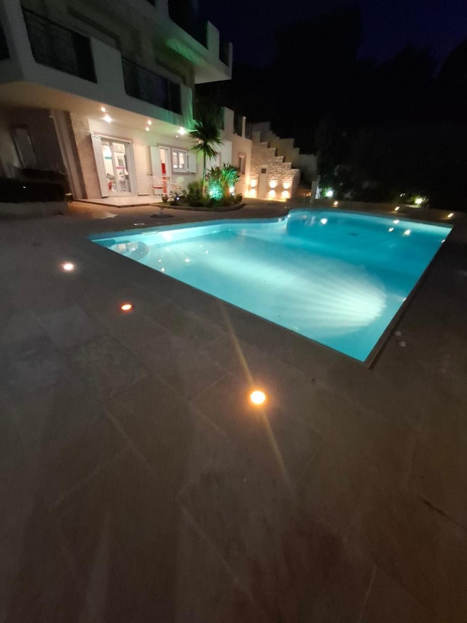 Night, Swimming pool