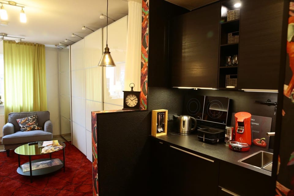 Kitchen or kitchenette, Seating area, wardrobe, kitchen