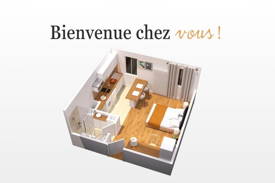 L'Arizona - 2 min de la Gare - Lit Queen Size Apartment in Corbeil-Essonnes