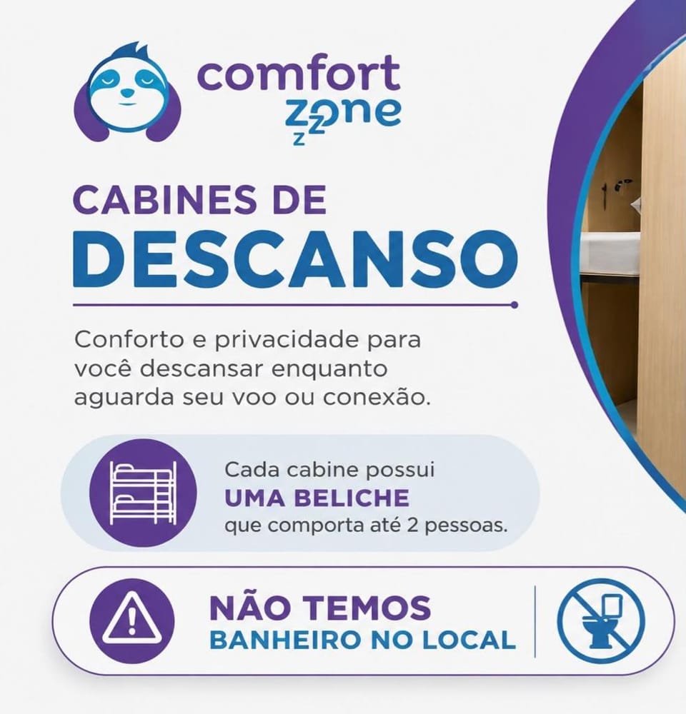 Comfort Zone Capsule hotel in Porto Alegre