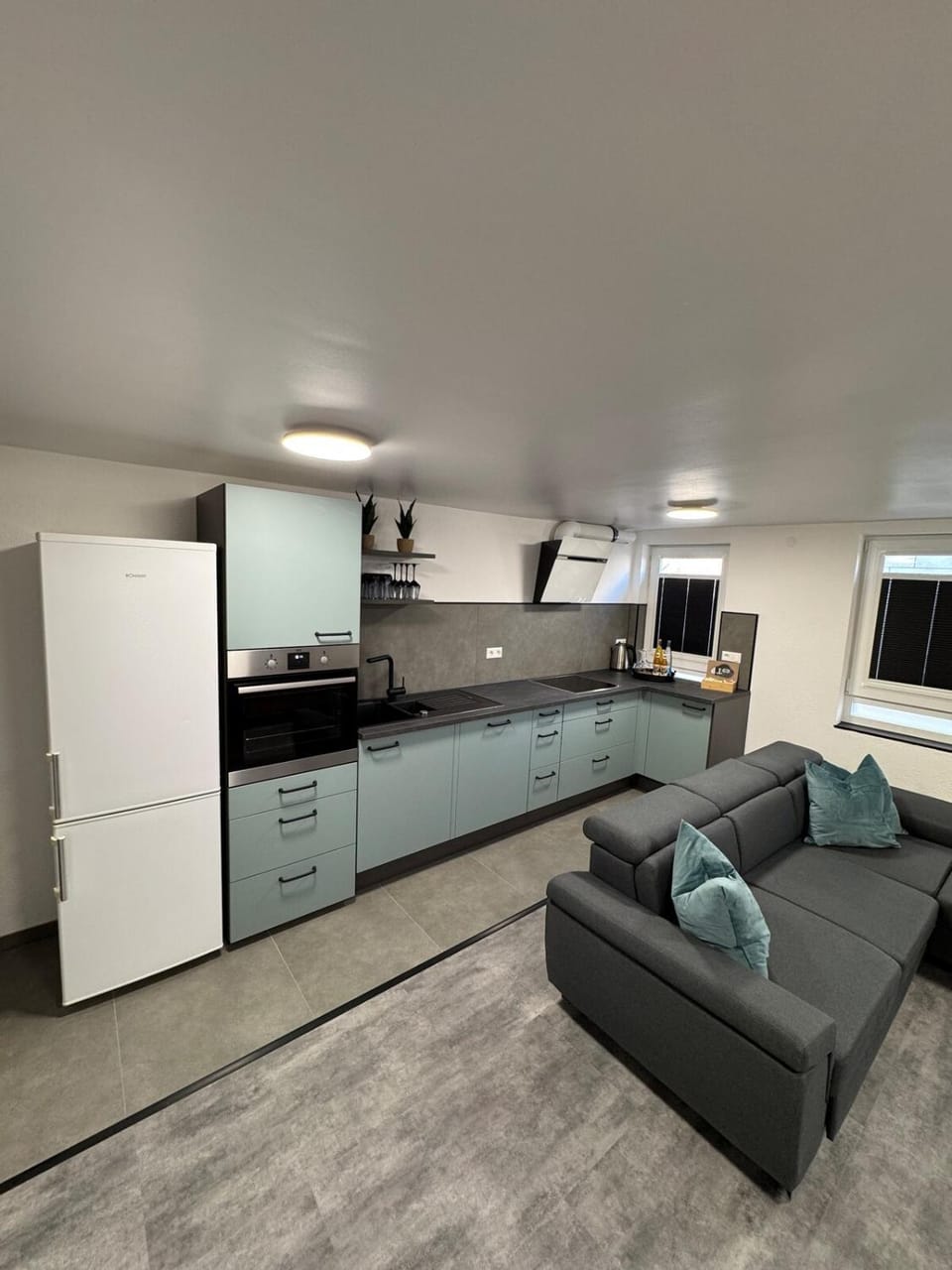 Kitchen or kitchenette, oven, stove