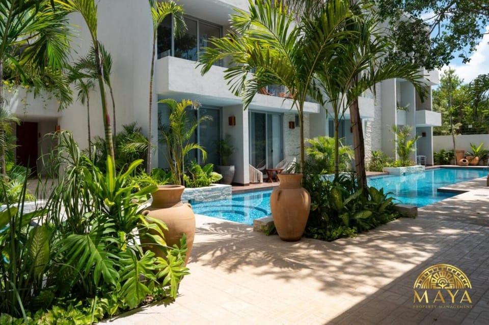 NHOA 203A Lux 2BR Condo Pool View in Aldea Zama Apartment in Tulum