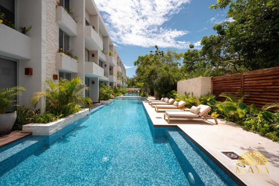 NHOA 203A Lux 2BR Condo Pool View in Aldea Zama Apartment in Tulum