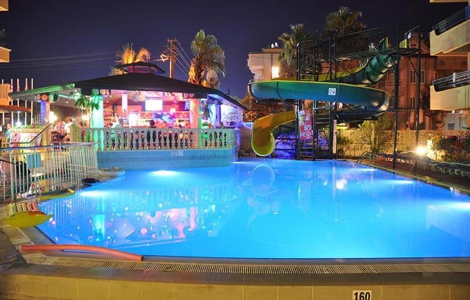 Night, Evening entertainment, Pool view, Swimming pool