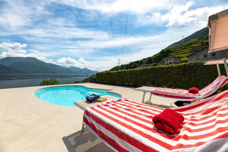 Property building, Living room, Swimming pool