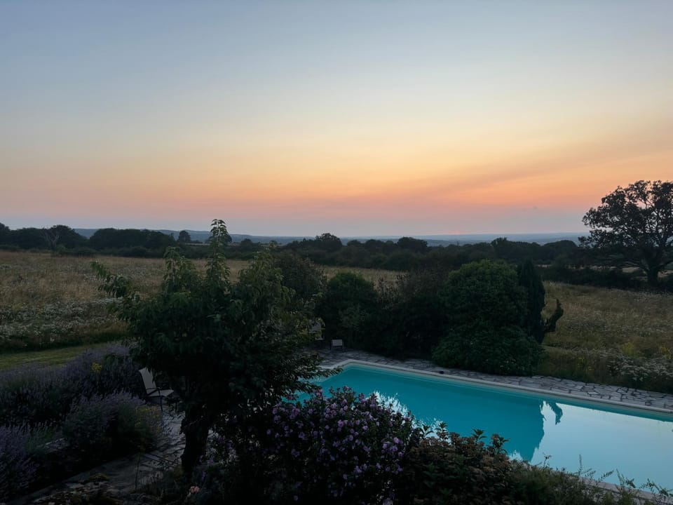 Swimming pool, Swimming pool, Sunset