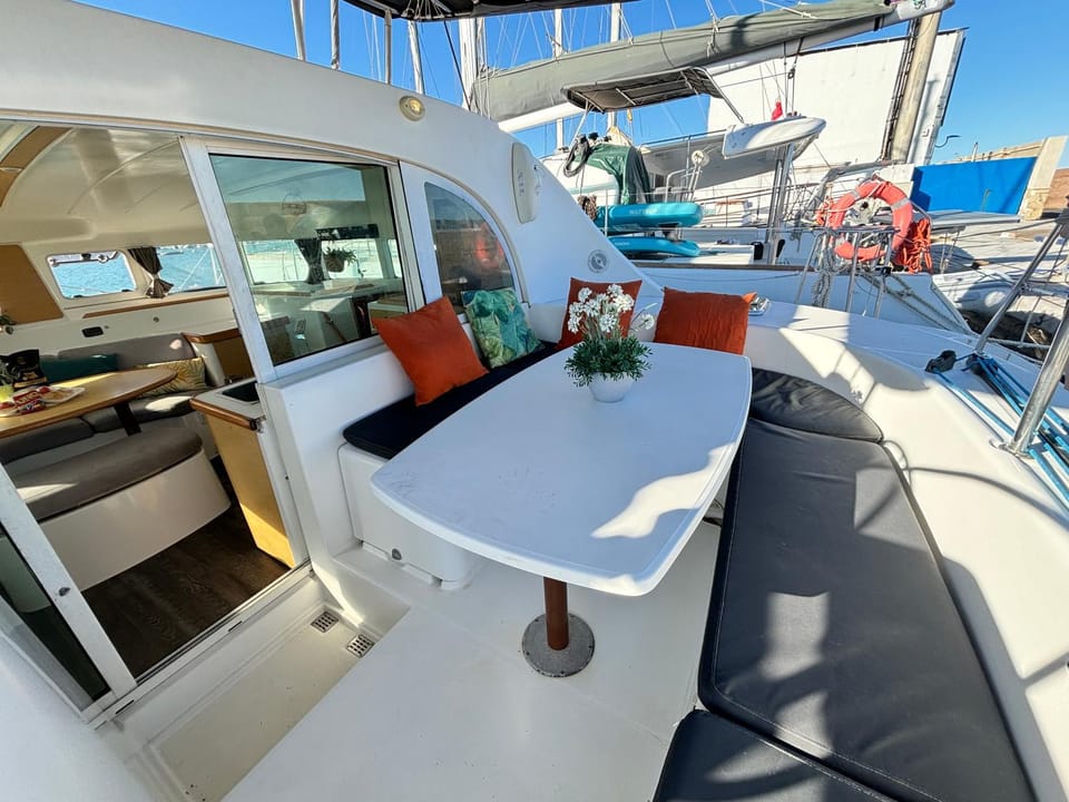 Catamaran Nora Air Docked boat in Valencian Community