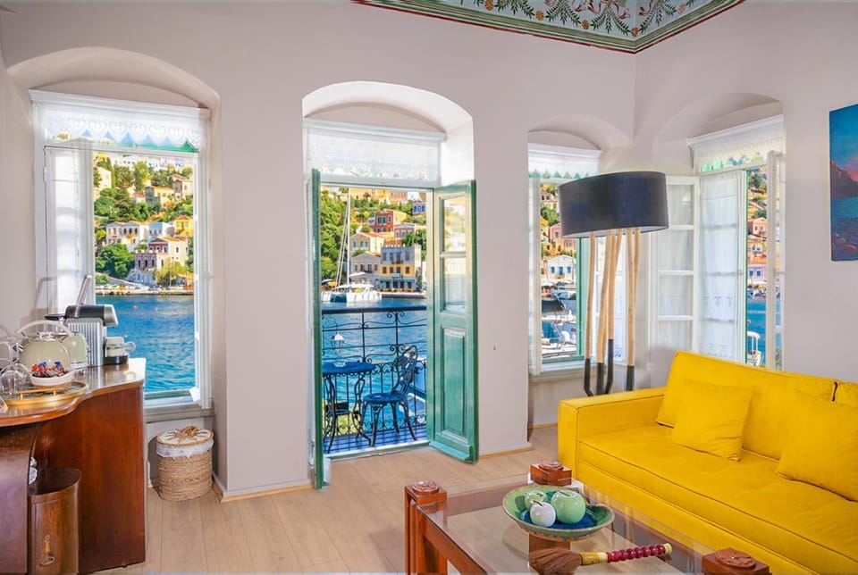 Summer, View (from property/room), Balcony/Terrace, Living room, Sea view, minibar