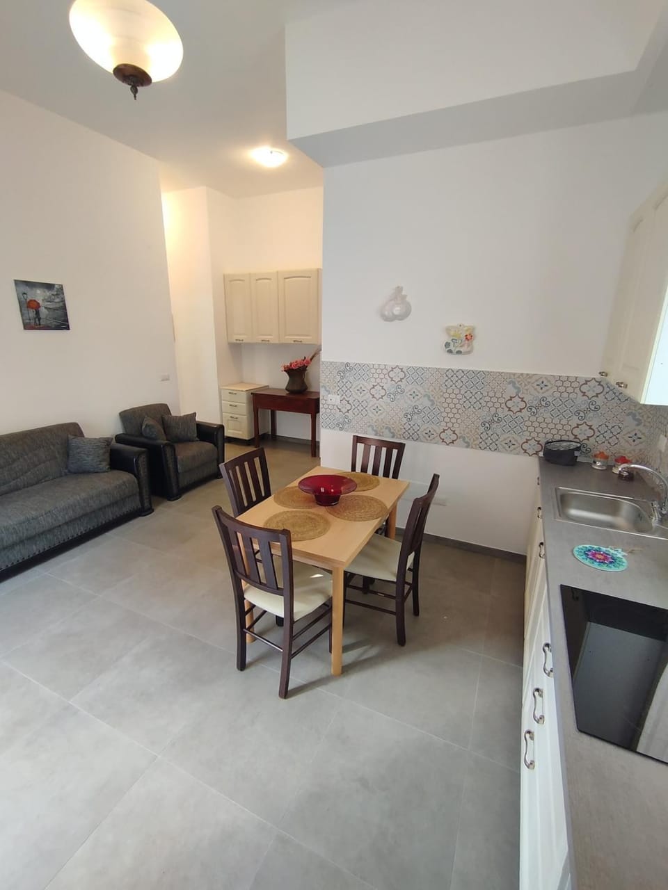 Kitchen or kitchenette, Living room, Dining area