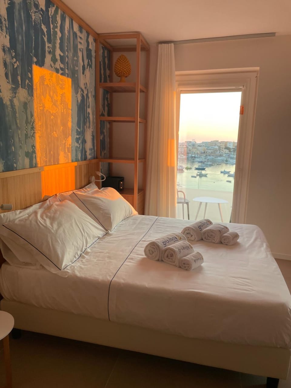 Bed, Summer, Bedroom, Sea view, Sunset