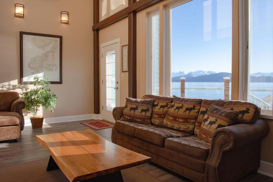 Natural landscape, Living room, Seating area, Mountain view, Sea view