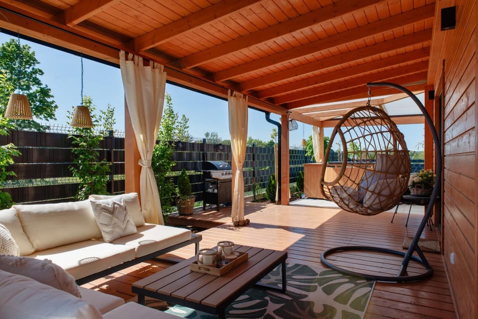 Całoroczny Domek Boho Lubniewice jezioro jacuzzi Villa in Poland