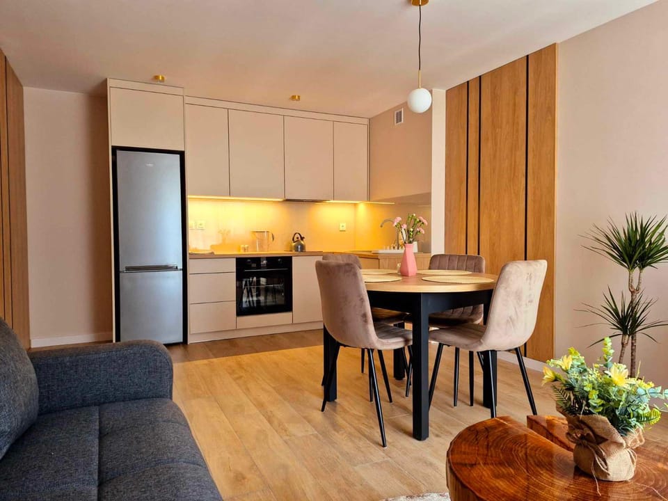 Kitchen or kitchenette, Dining area, stove