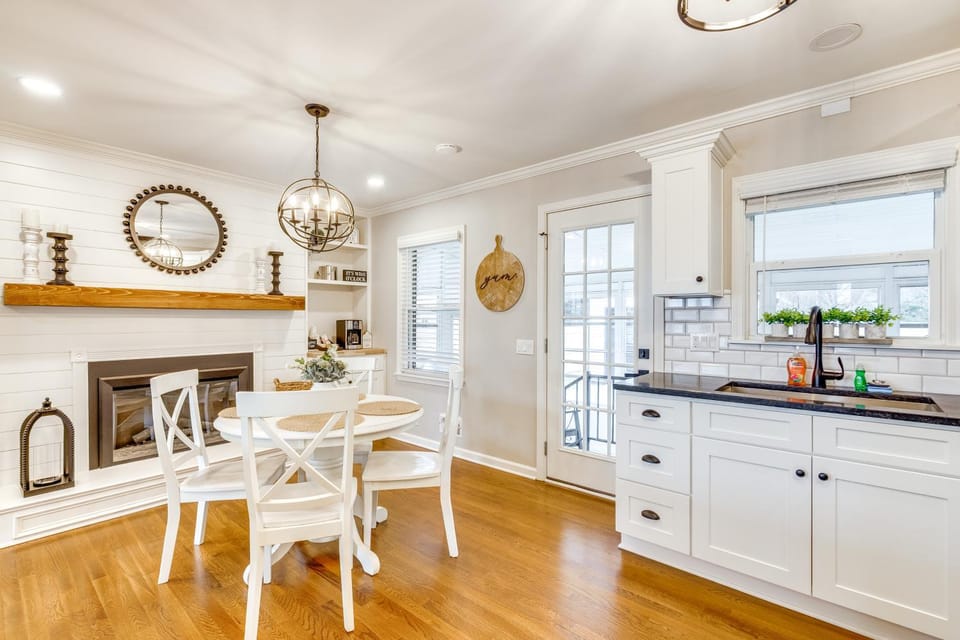 Screened Patio and Fire Pit Modern Westerville Home House in Westerville