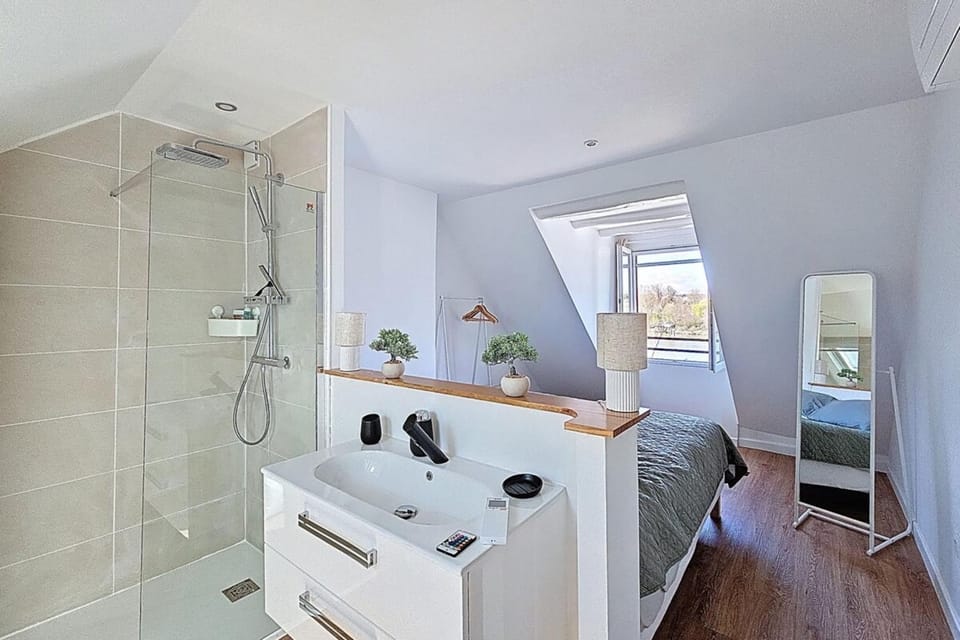 Duplex lumineux et rénové-Vue Seine-Tout à pied Apartment in Île-de-France