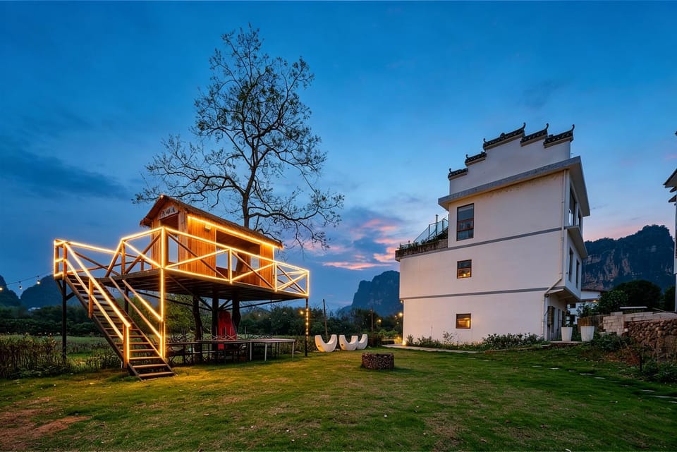 Property building, Natural landscape, Garden view