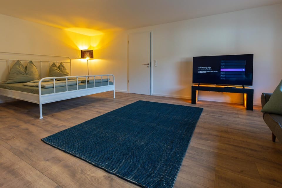 Bed, TV and multimedia, Photo of the whole room, Bedroom