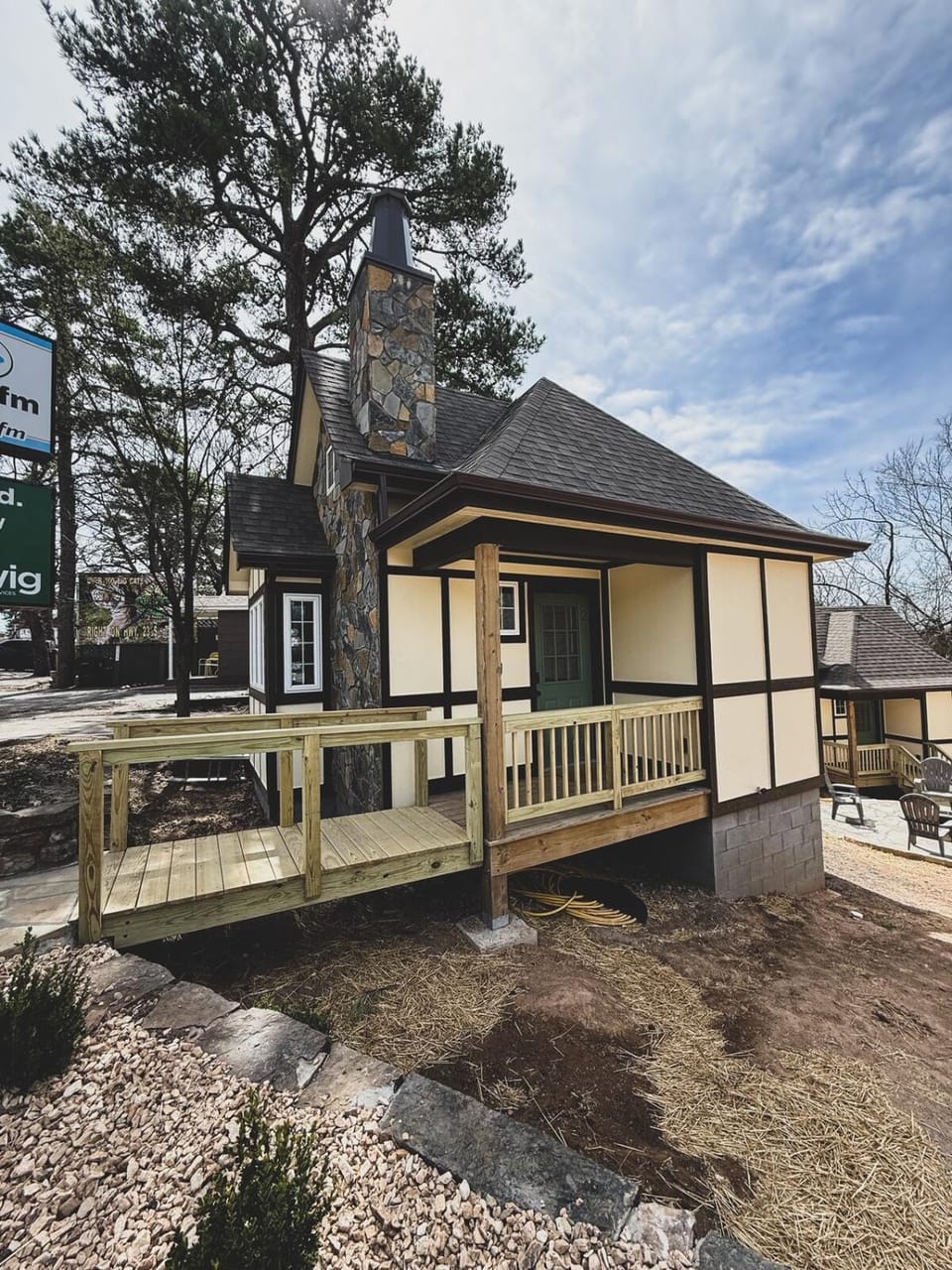 Chimney Nook at Tudor suites Chalet in Eureka Springs