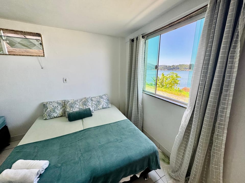 Bed, Natural landscape, Bedroom, Sea view, towels