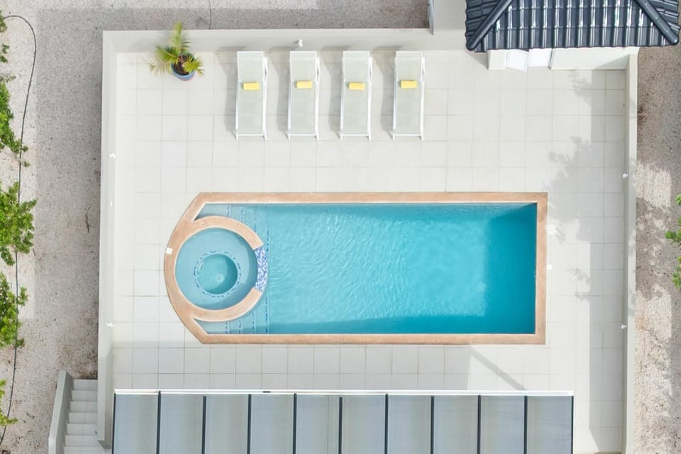 Patio, Pool view, Swimming pool, Swimming pool, Sunrise, sunbed