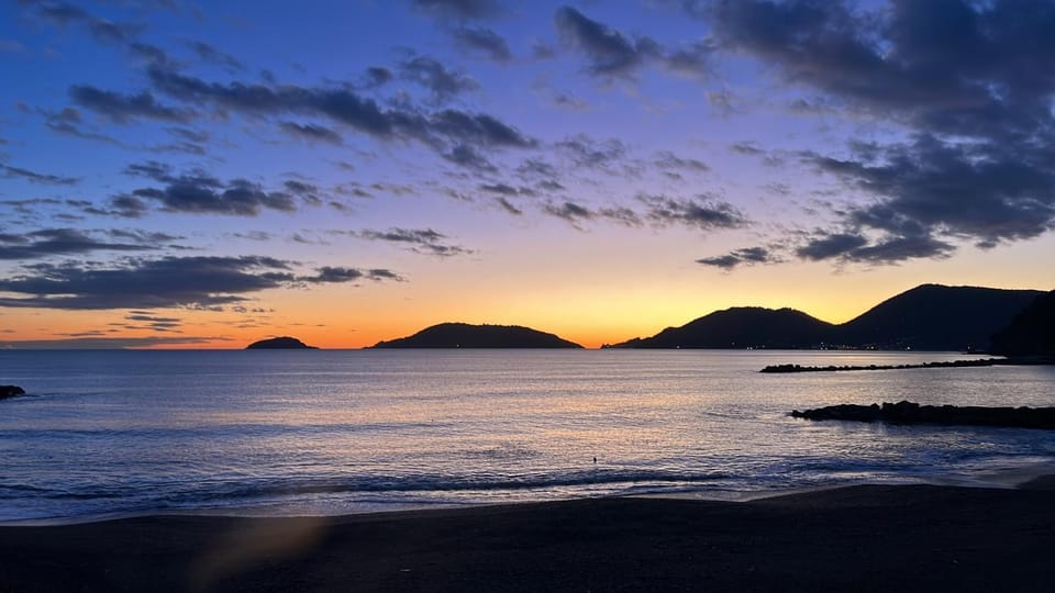 Beach, Sea view, Sunset