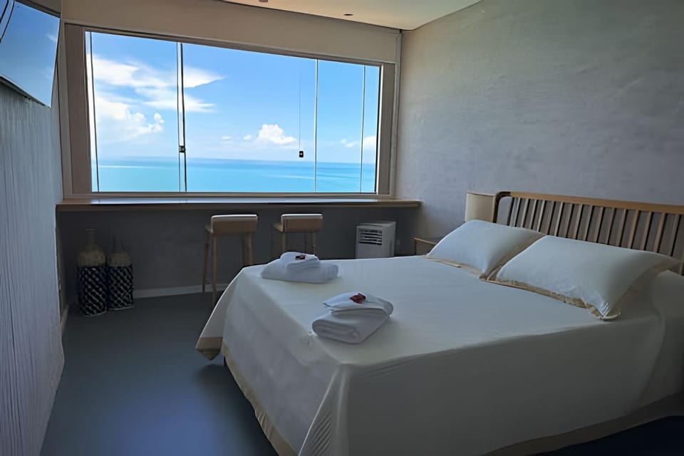 Bed, Bedroom, Sea view