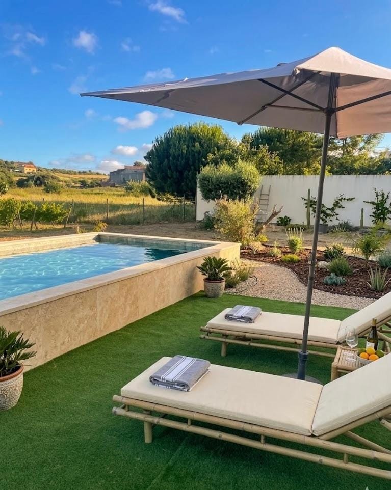 Natural landscape, Garden view, Swimming pool, sunbed