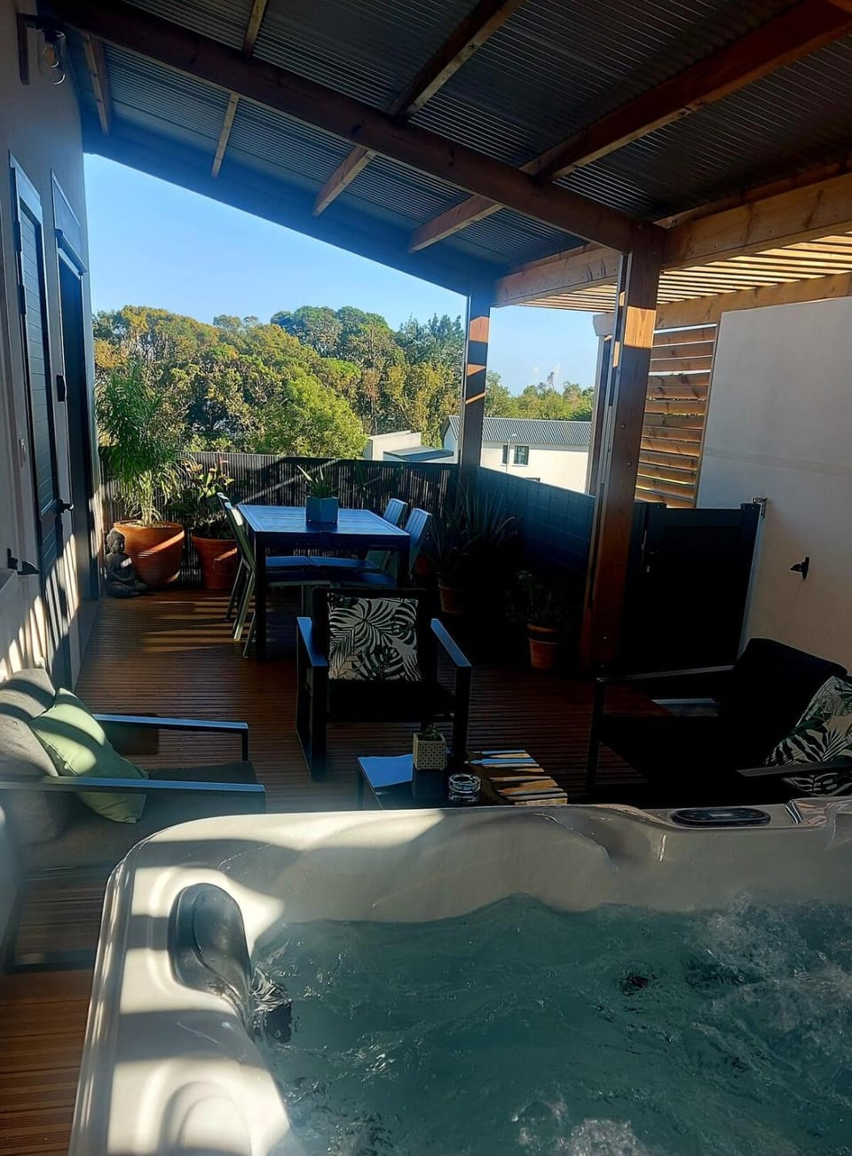 Patio, Natural landscape, Hot Tub, View (from property/room), Dining area, Mountain view