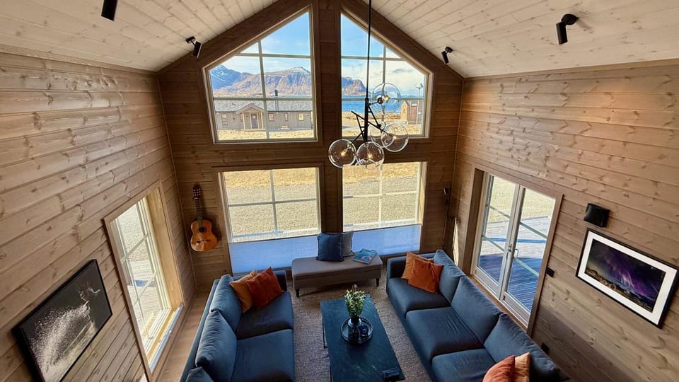 Natural landscape, Living room, Seating area, Mountain view