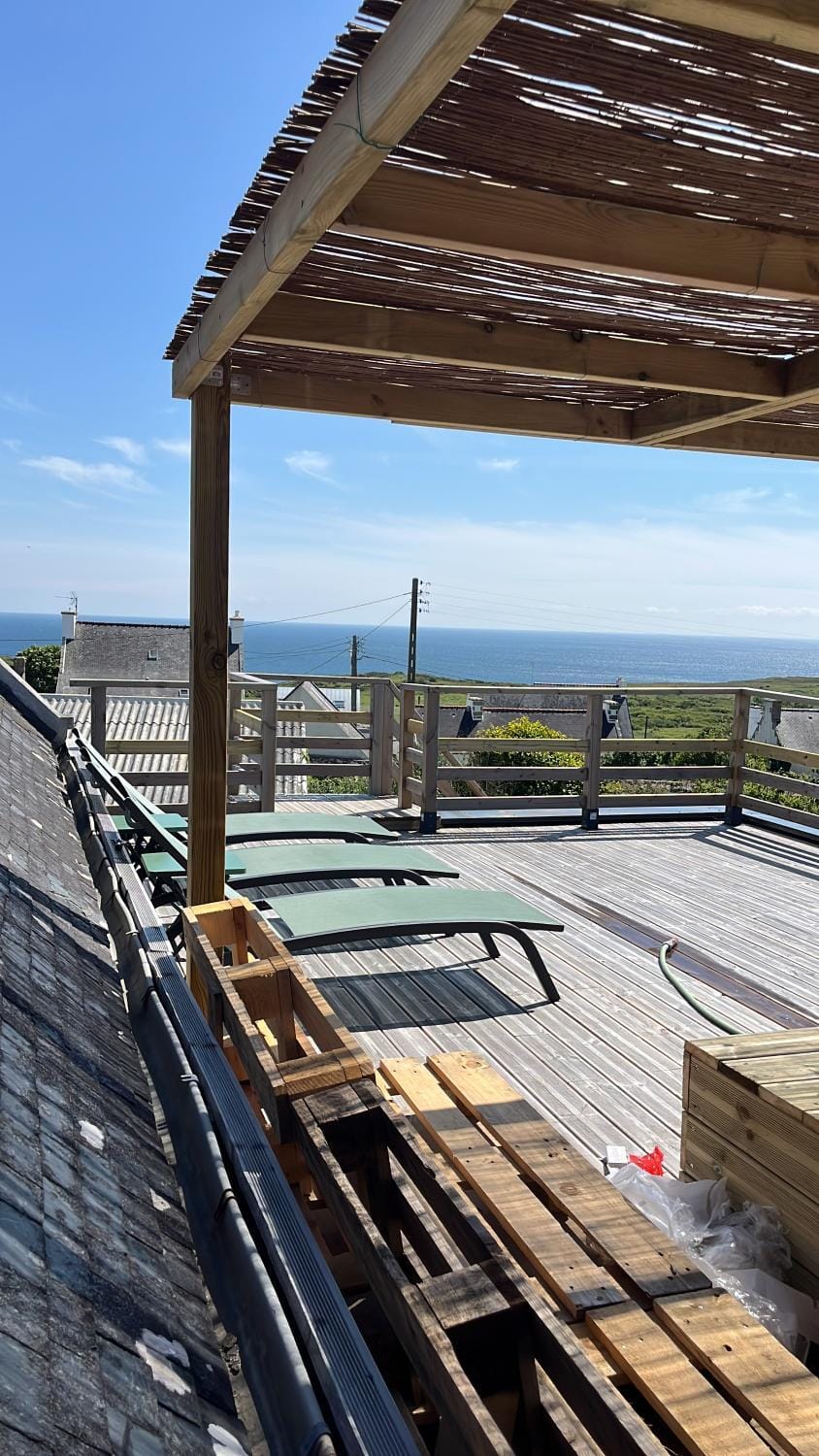 Patio, Day, Natural landscape, View (from property/room), Sea view, sunbed