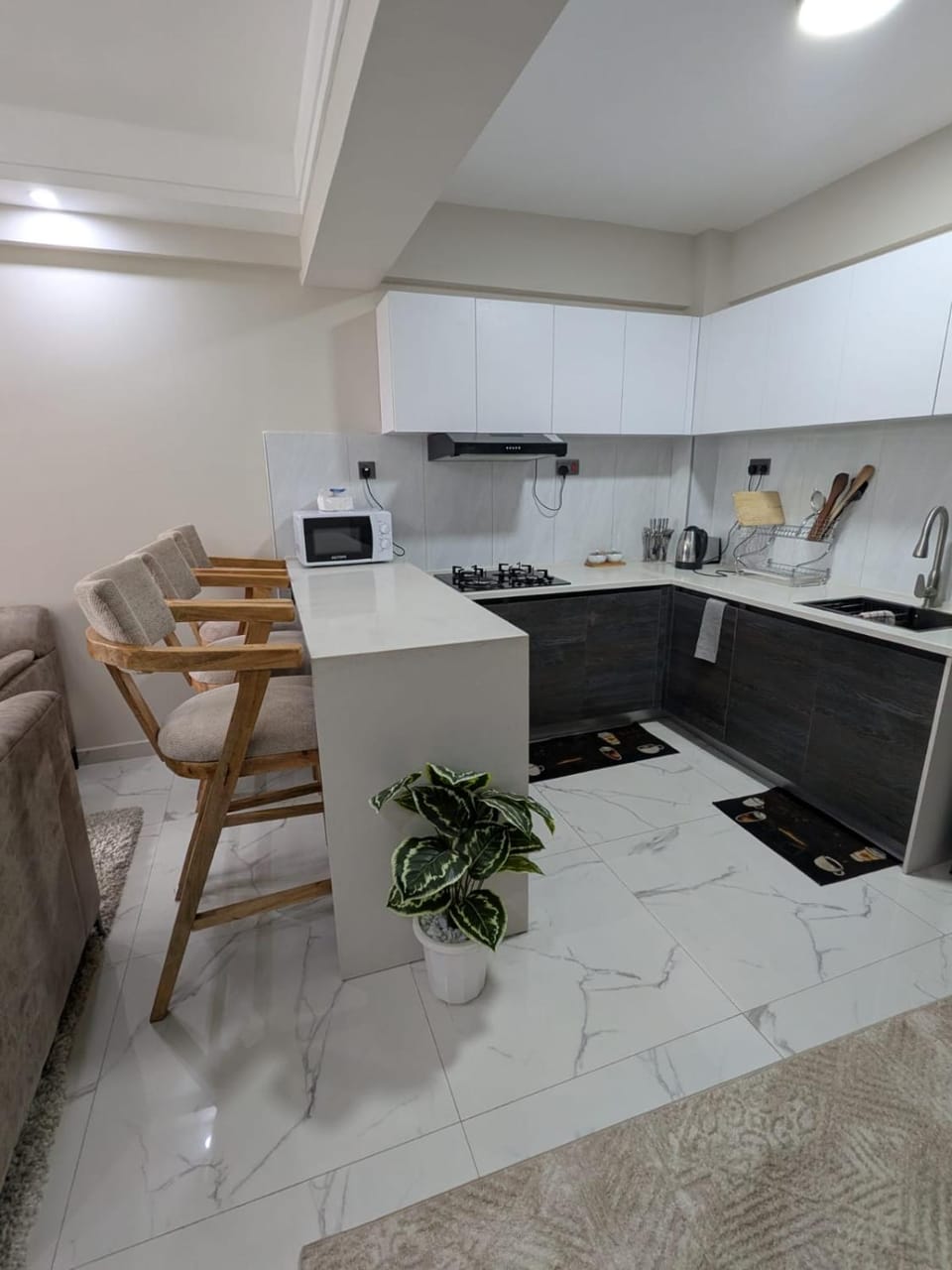 Kitchen or kitchenette, Living room
