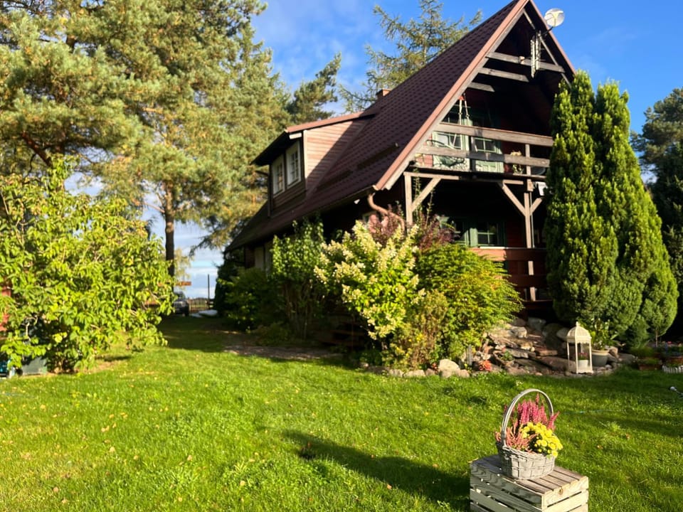 Dom Zielarki na Kaszubach - widok na jezioro, sauna, balia House in Pomeranian Voivodeship